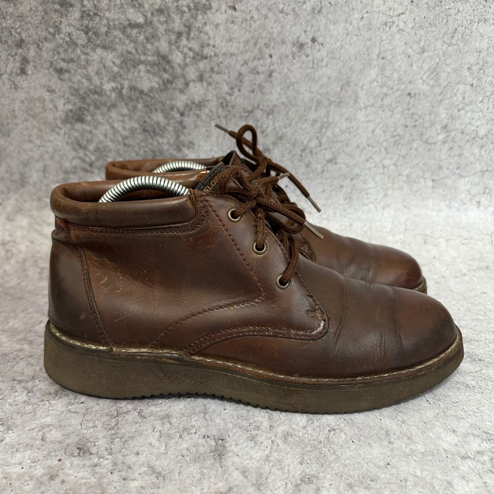 Florsheim Outdoorsman Boots Mens 8.5 Brown Leather Hiking Ankle Rugged Wedge
